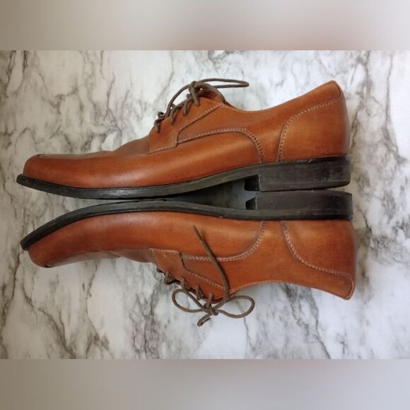 Aston Grey Pinnacle Genuine Leather Toffee Color Dress Shoe Size 9.5 - Picture 4 of 13